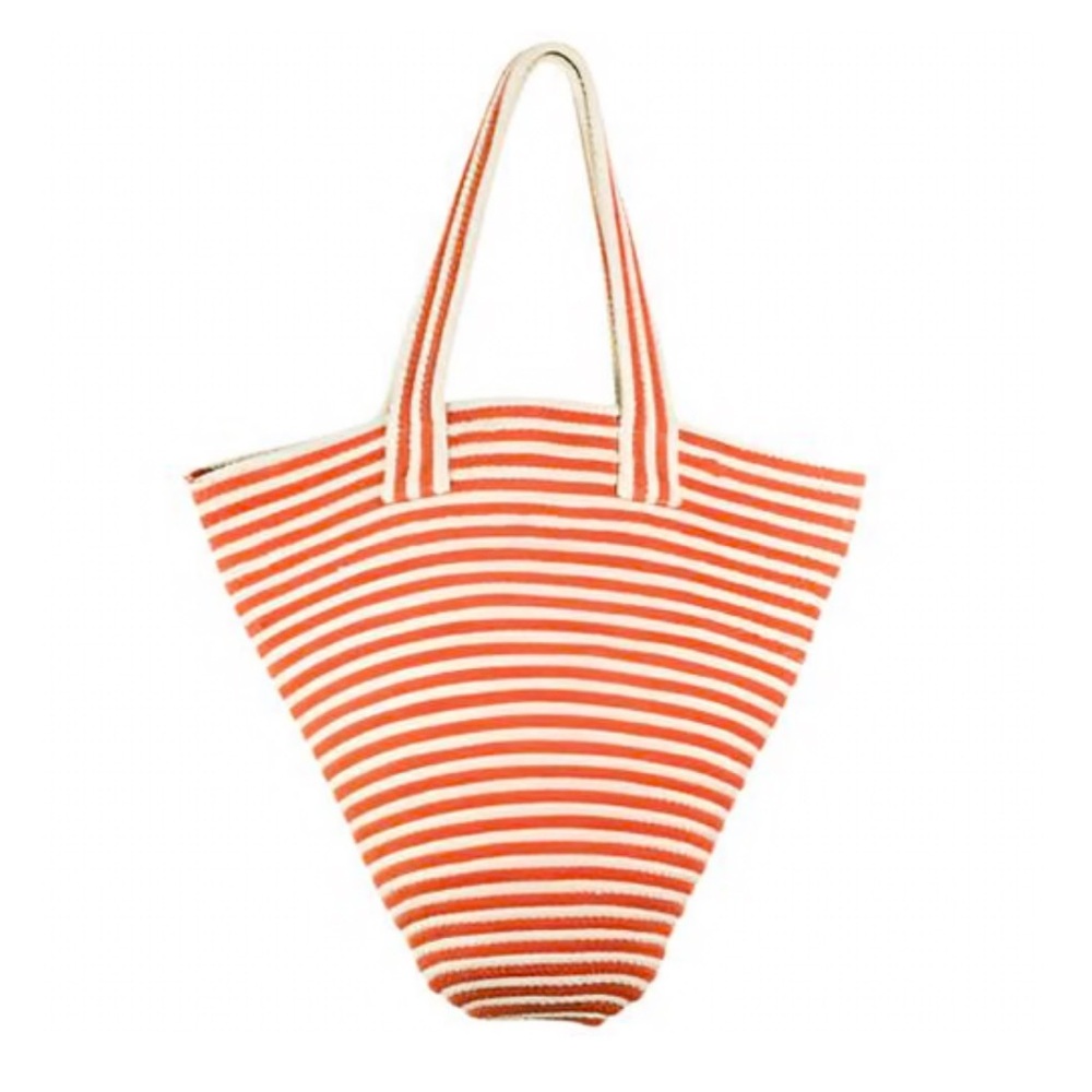MERSEA‎ Paloma Striped Cece Tote Orange Stripe Bag